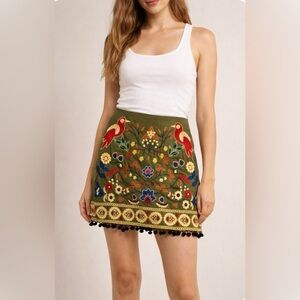 Altar'd State Skirt Floral Embroidered